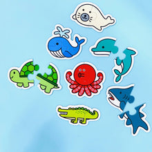 Load image into Gallery viewer, Animal puzzle cards for toddlers