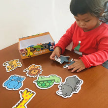 Load image into Gallery viewer, Animal puzzle cards for toddlers